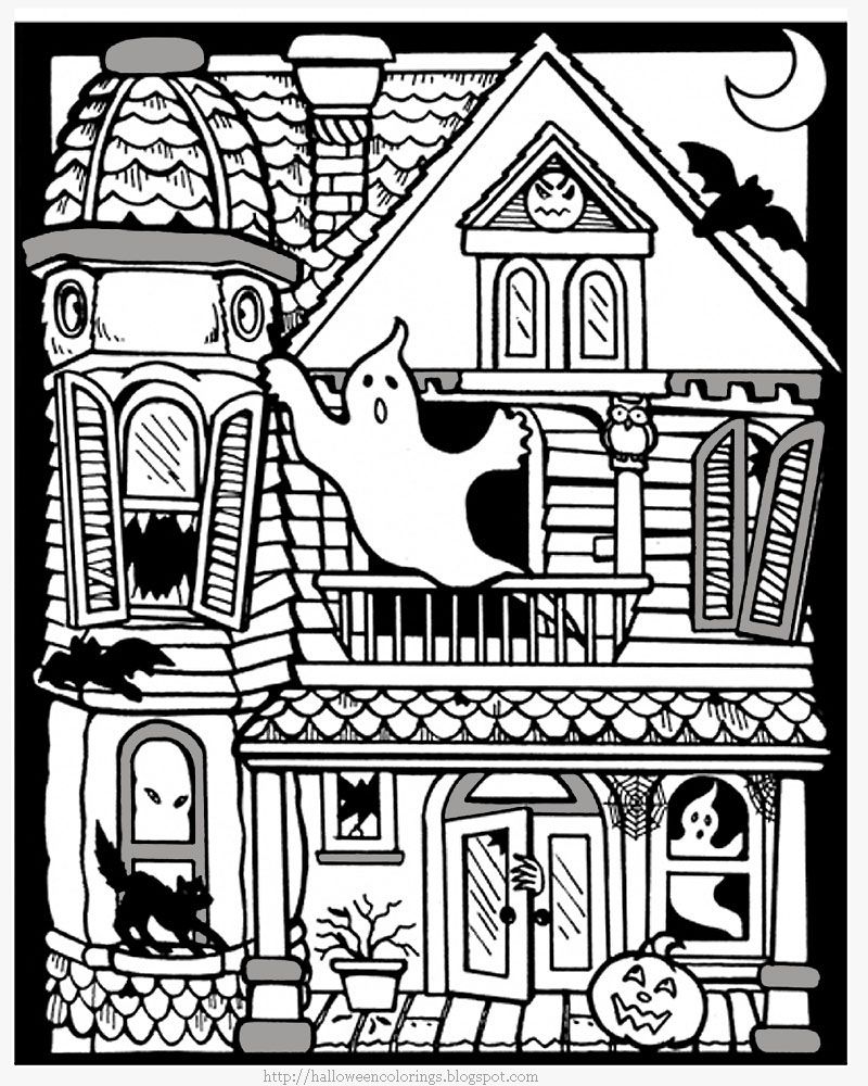 Spooky Halloween Coloring Pages Printable 9