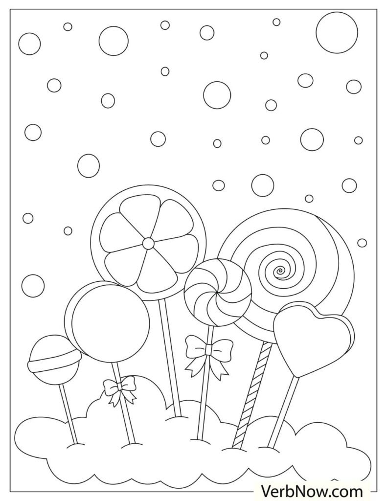 Sweet Candy Coloring Pages Printable 11