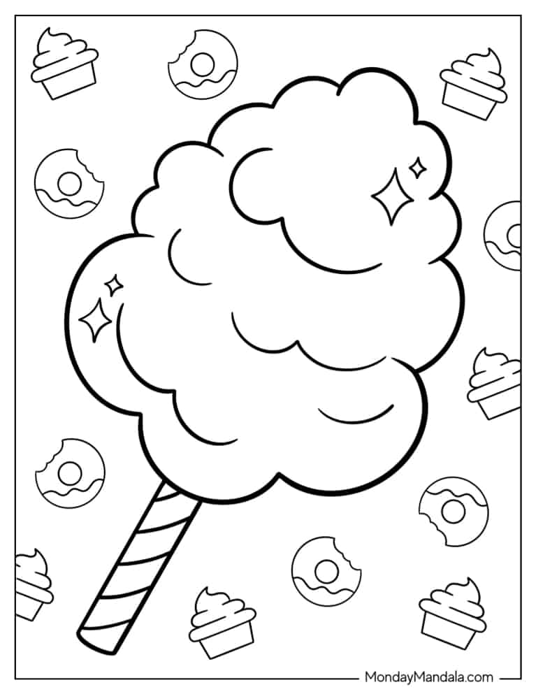 Sweet Candy Coloring Pages Printable 16