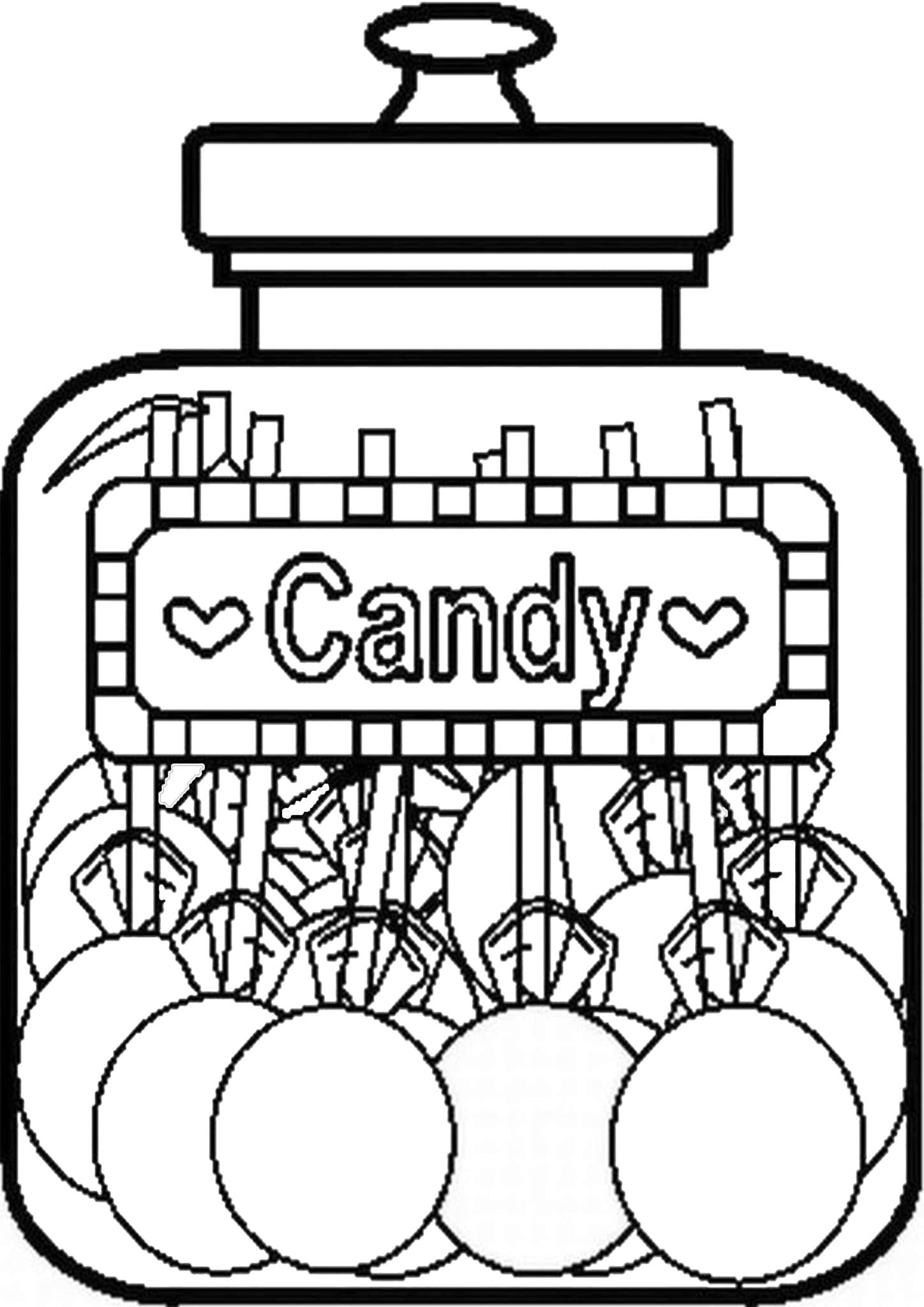 Sweet Candy Coloring Pages Printable 23