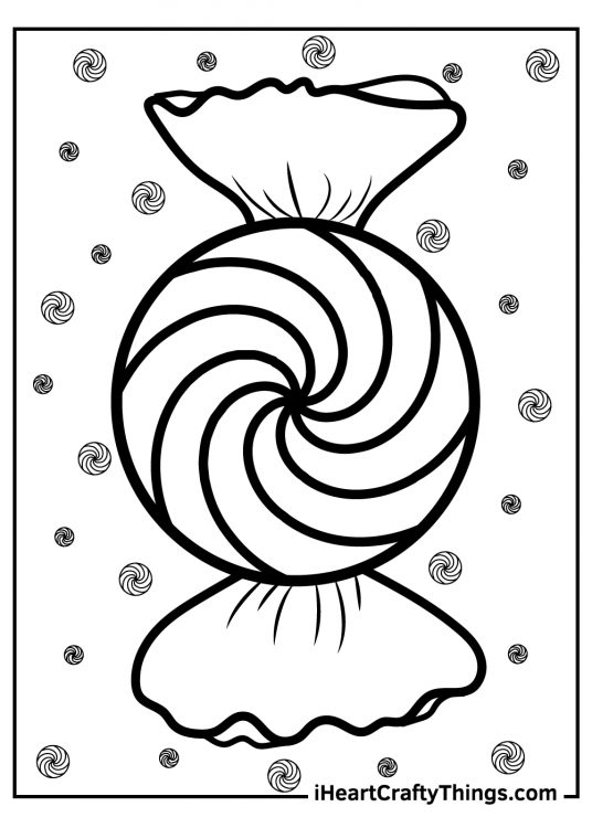 Sweet Candy Coloring Pages Printable 3