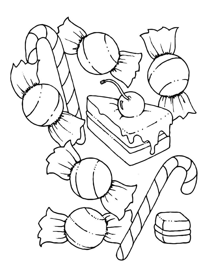 Sweet Candy Coloring Pages Printable 33