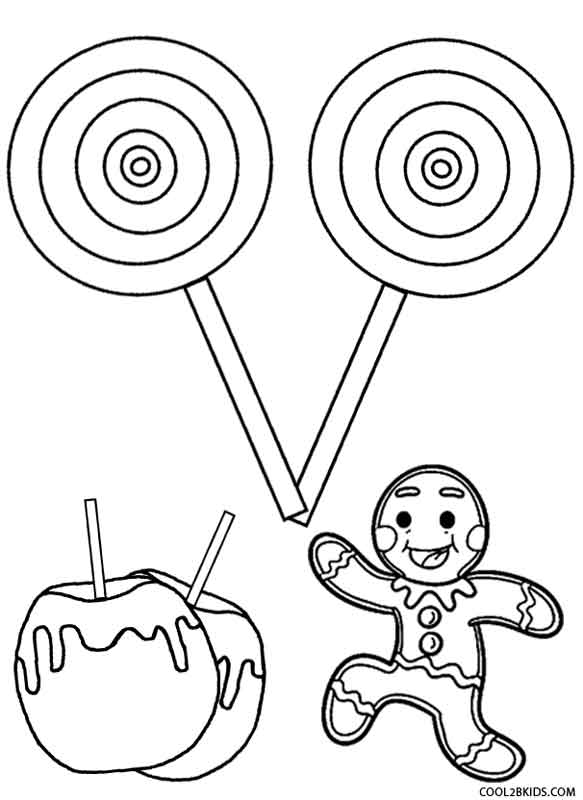 Sweet Candy Coloring Pages Printable 9