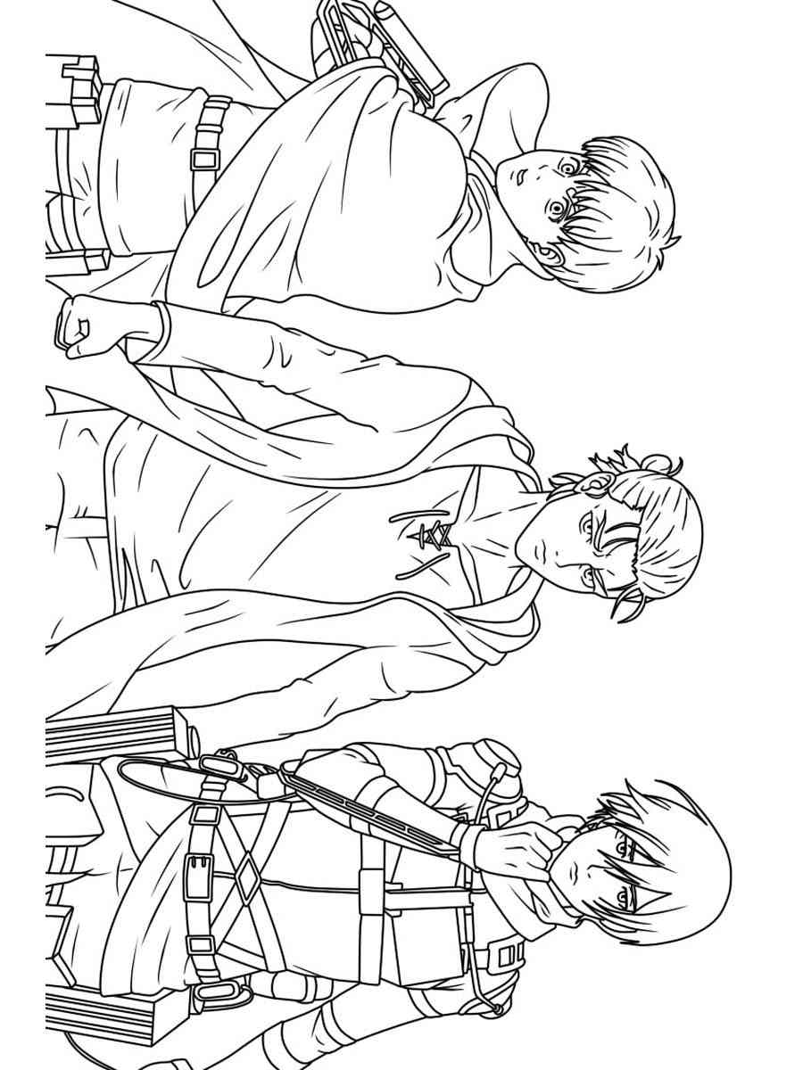 30 Attack on Titan Coloring Pages Printable 34