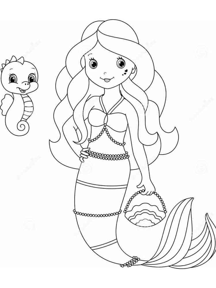 30 Easy Mermaid Coloring Pages Printable 2