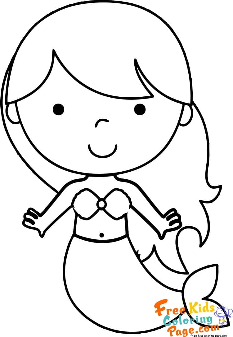 30 Easy Mermaid Coloring Pages Printable 27