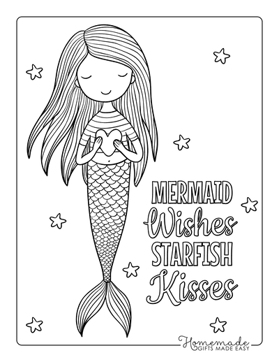 30 Easy Mermaid Coloring Pages Printable 31