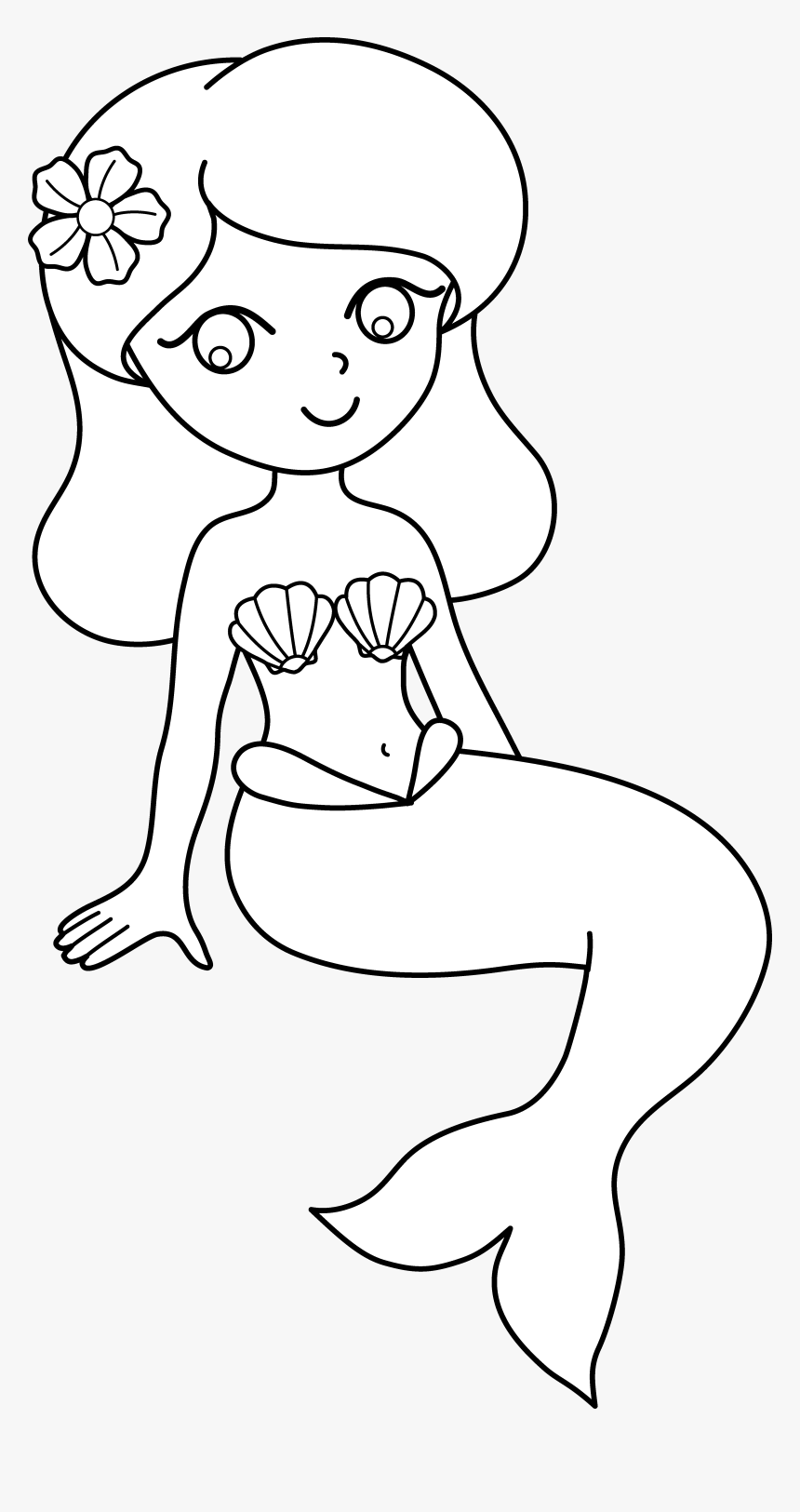 30 Easy Mermaid Coloring Pages Printable 5