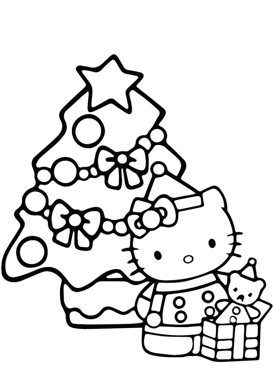 30 Festive Hello Kitty Christmas Coloring Pages Printable 1