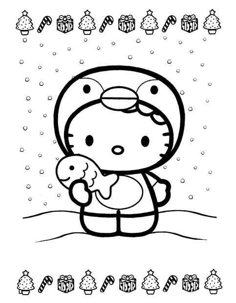 30 Festive Hello Kitty Christmas Coloring Pages Printable 12