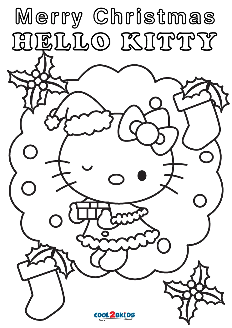 30 Festive Hello Kitty Christmas Coloring Pages Printable 13