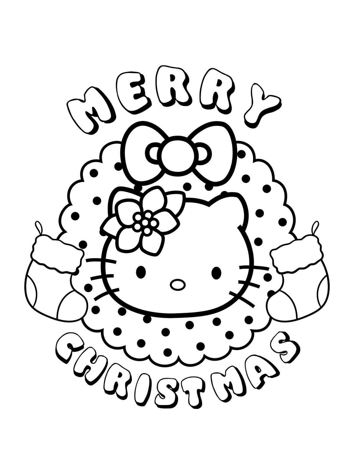 30 Festive Hello Kitty Christmas Coloring Pages Printable 5