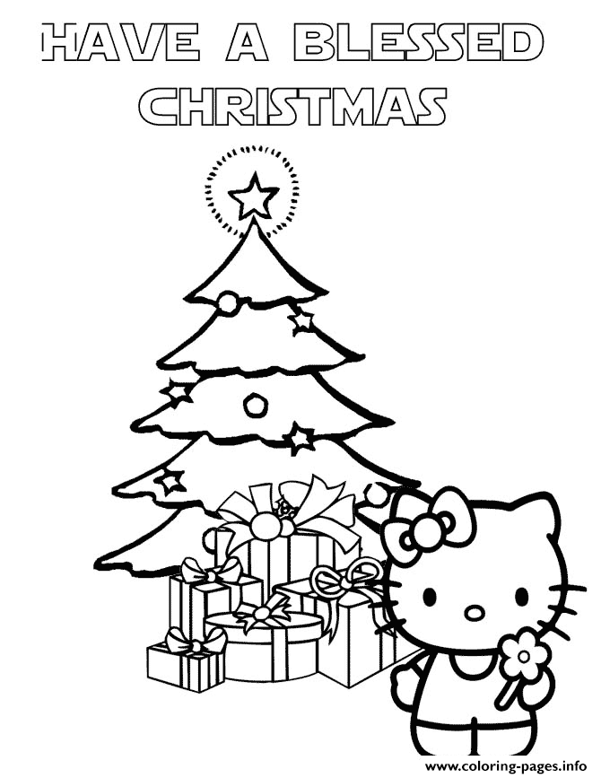 30 Festive Hello Kitty Christmas Coloring Pages Printable 6