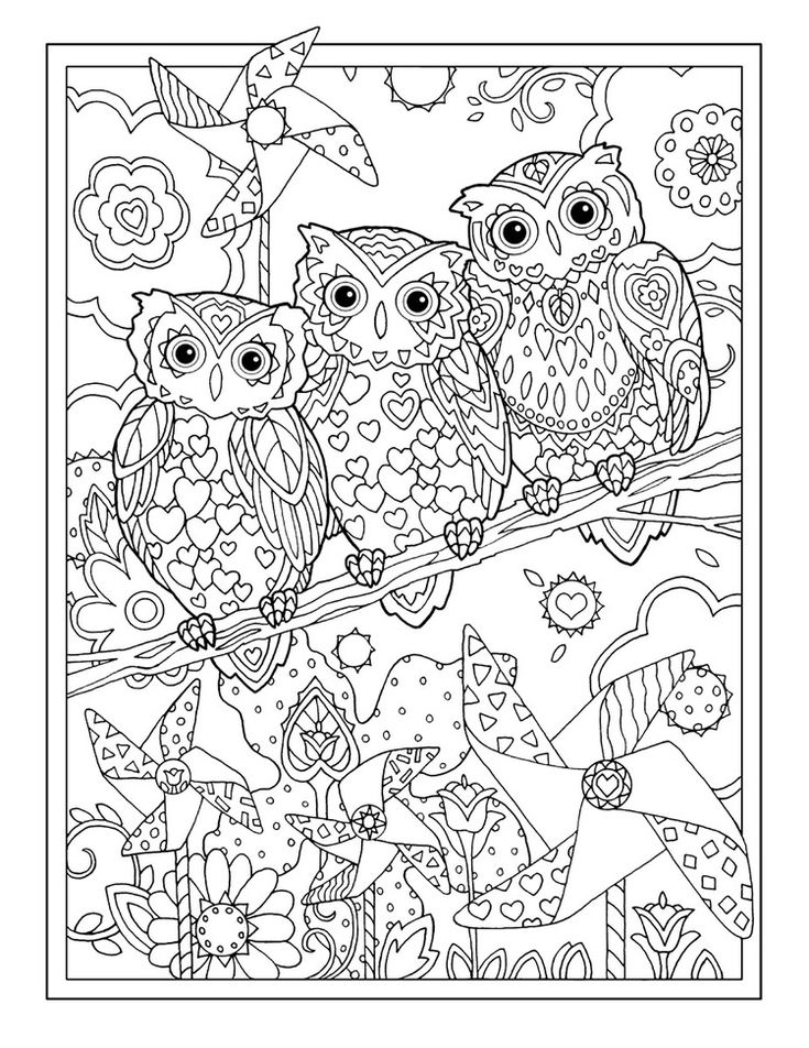 30 Free Printable Owl Coloring Pages for Adults 2