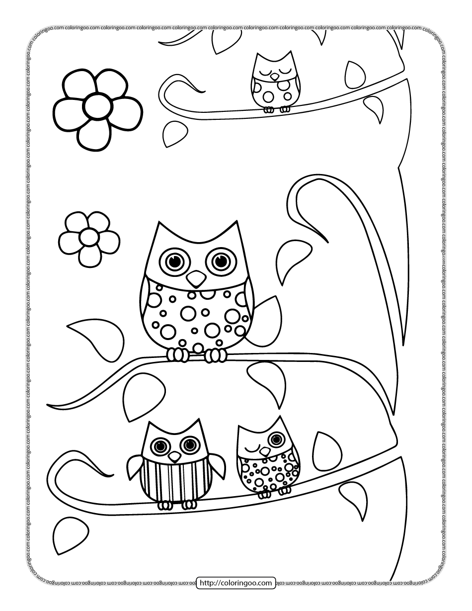 30 Free Printable Owl Coloring Pages for Adults 22