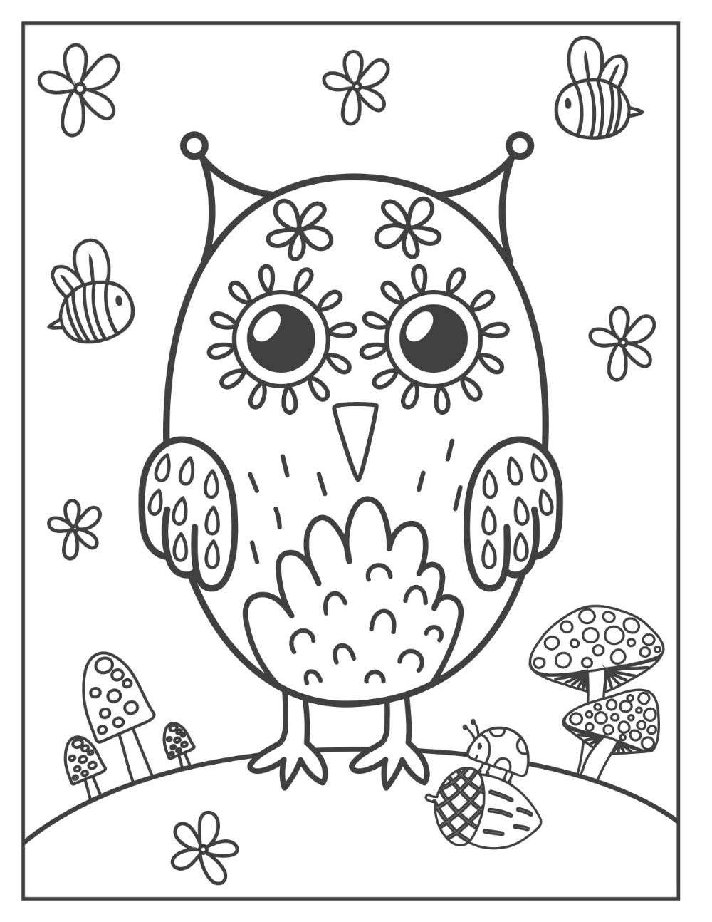 30 Free Printable Owl Coloring Pages for Adults 23