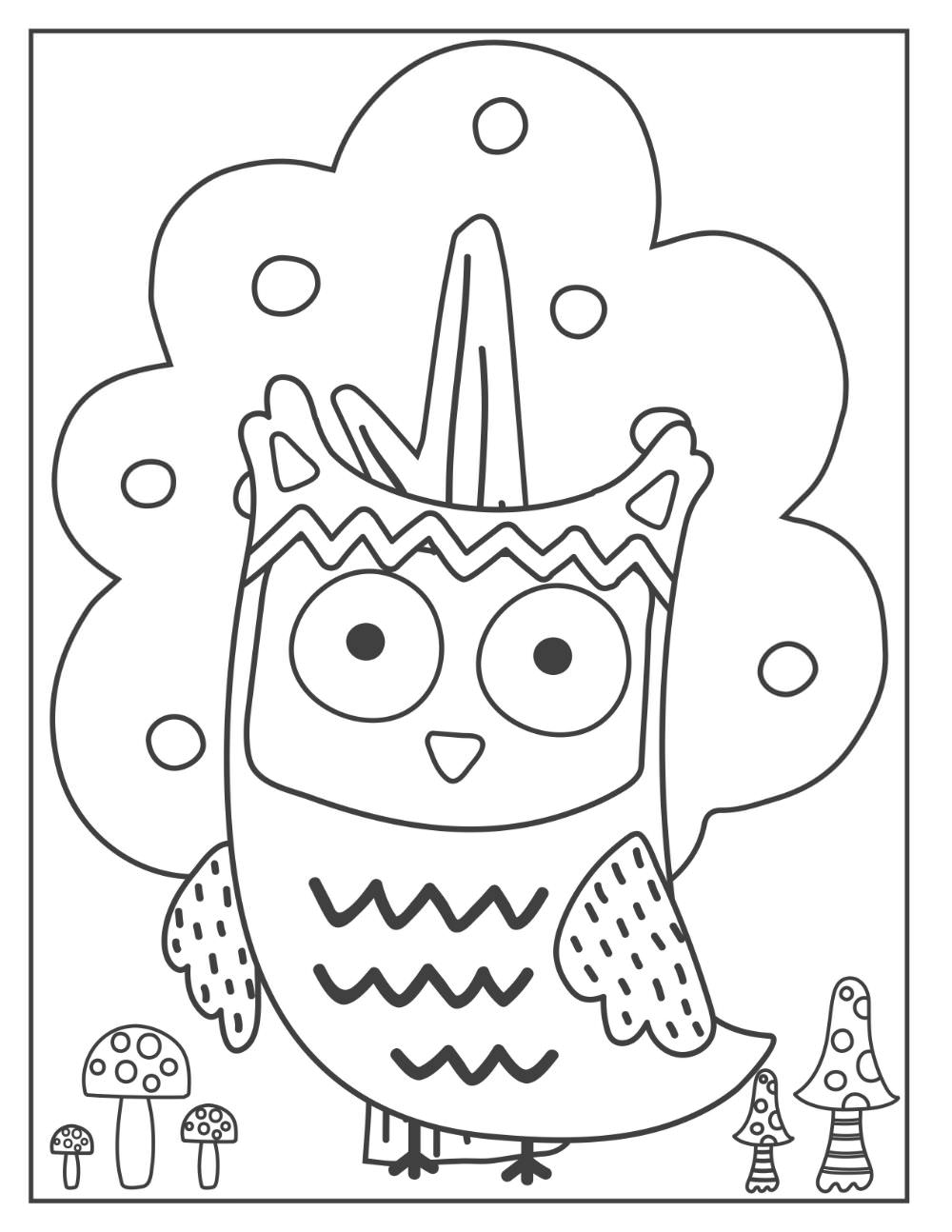 30 Free Printable Owl Coloring Pages for Adults 24