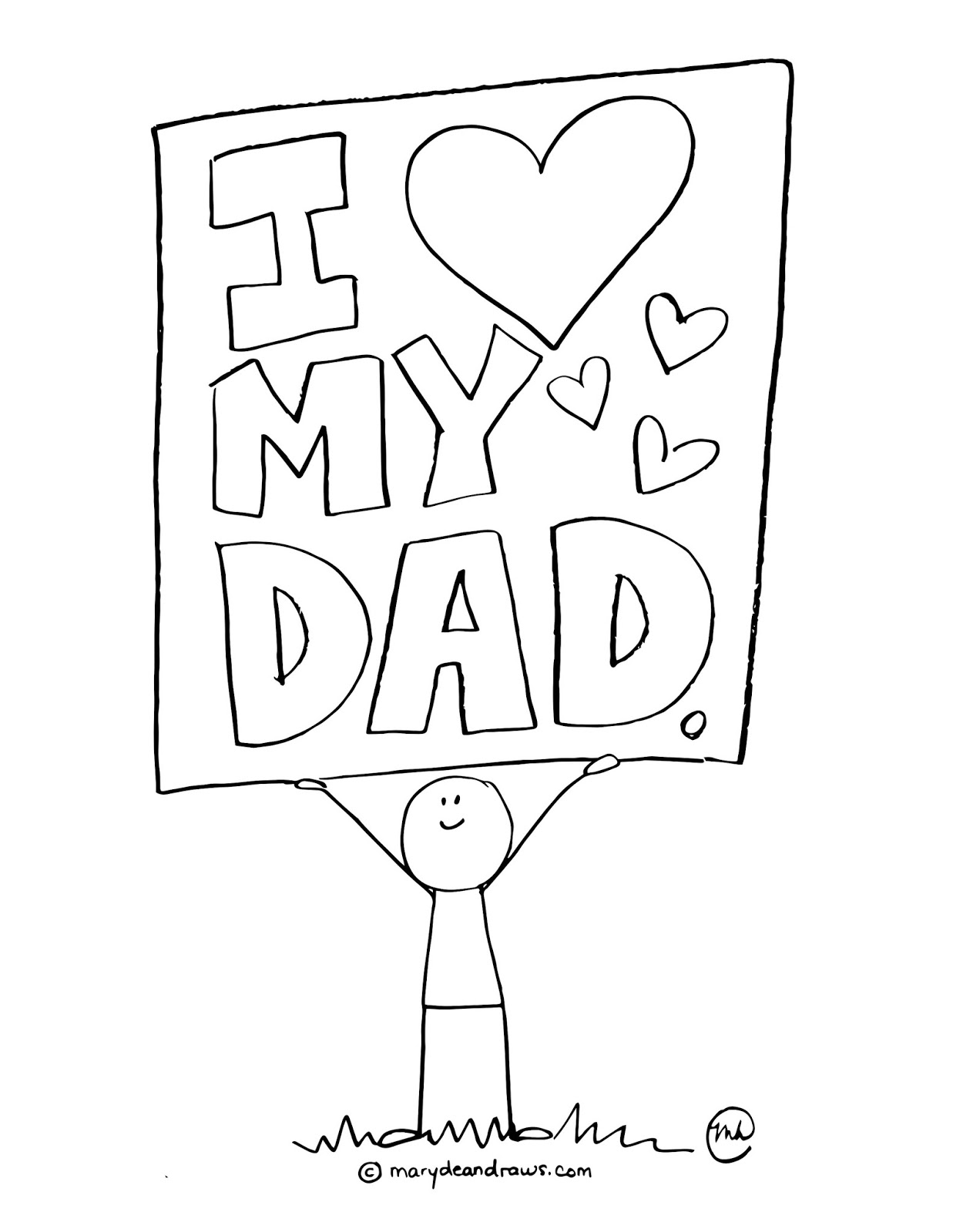 30 Happy Father's Day Coloring Pages for Grandpa Printable 3