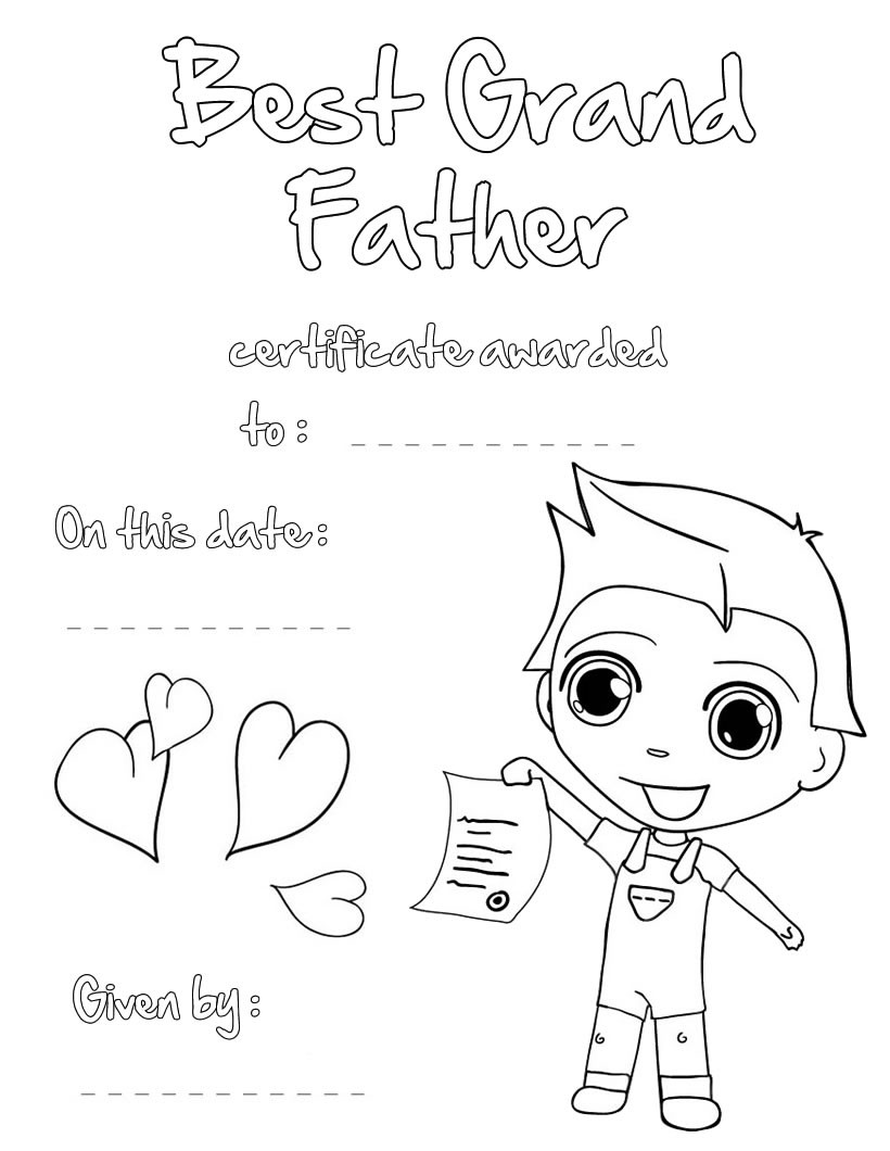 30 Happy Father's Day Coloring Pages for Grandpa Printable 8