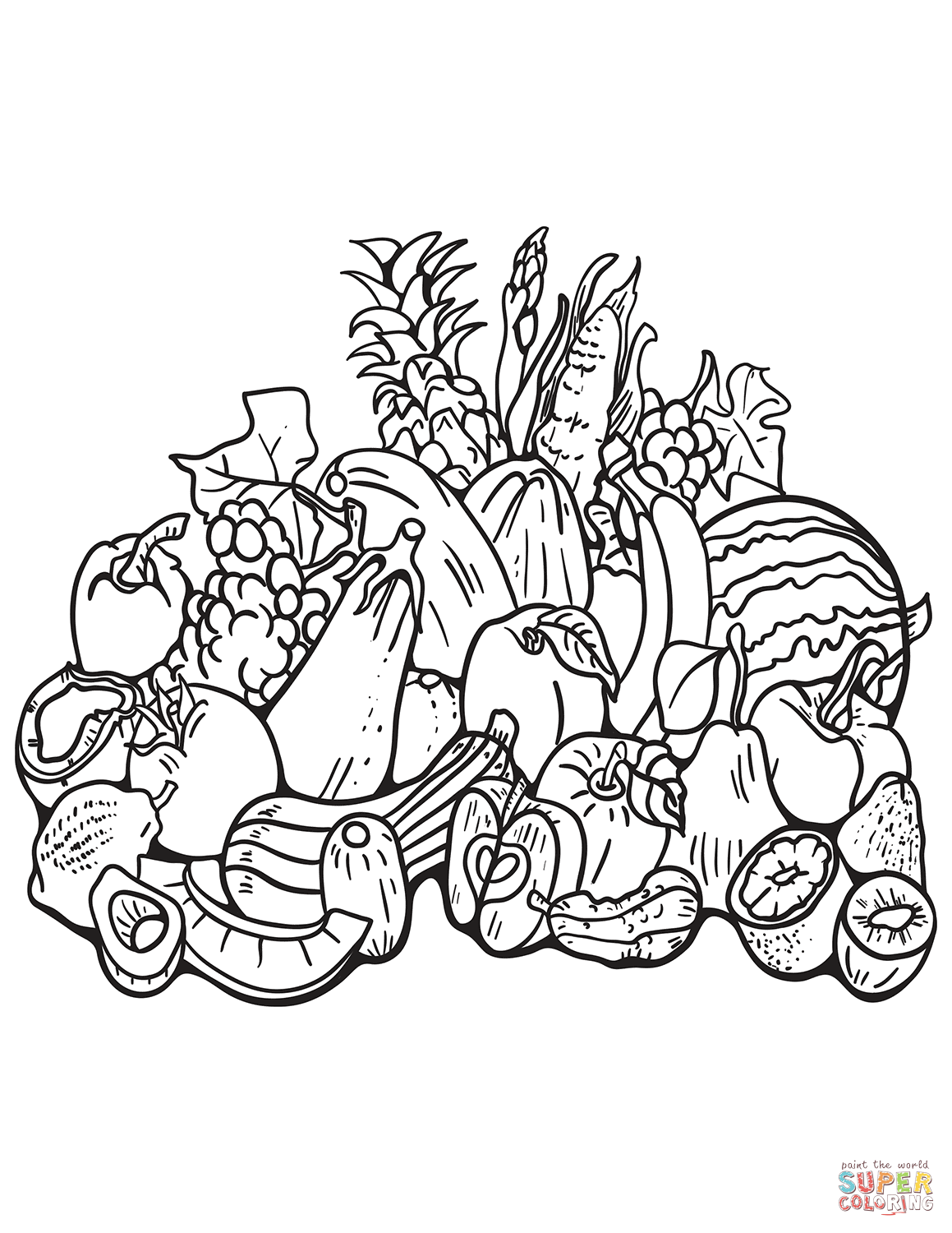 30 Harvest Coloring Pages Printable 26