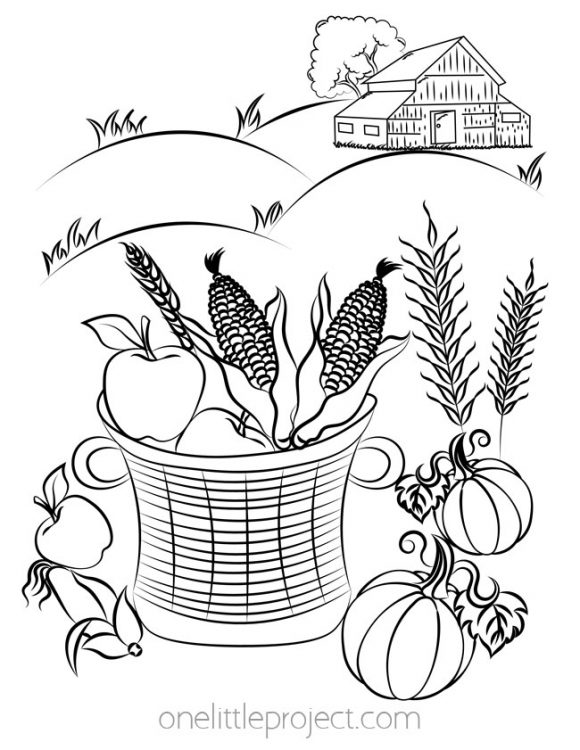 30 Harvest Coloring Pages Printable 5