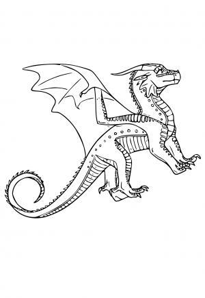 30 Icewing Dragon from Wings of Fire Coloring Page Printable 10