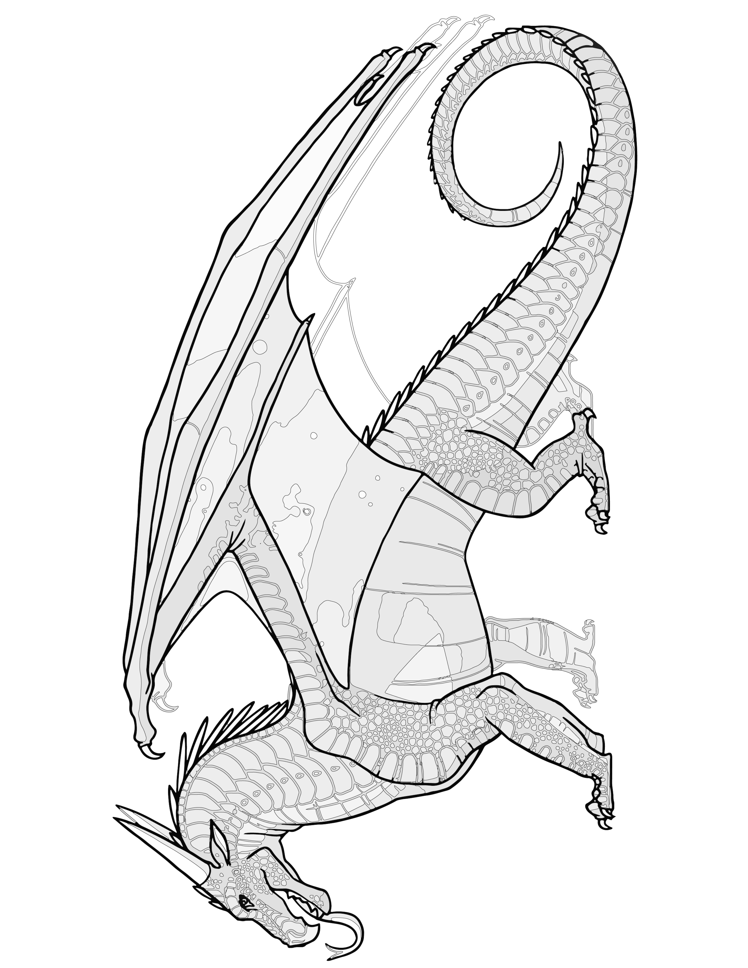 30 Icewing Dragon from Wings of Fire Coloring Page Printable 2