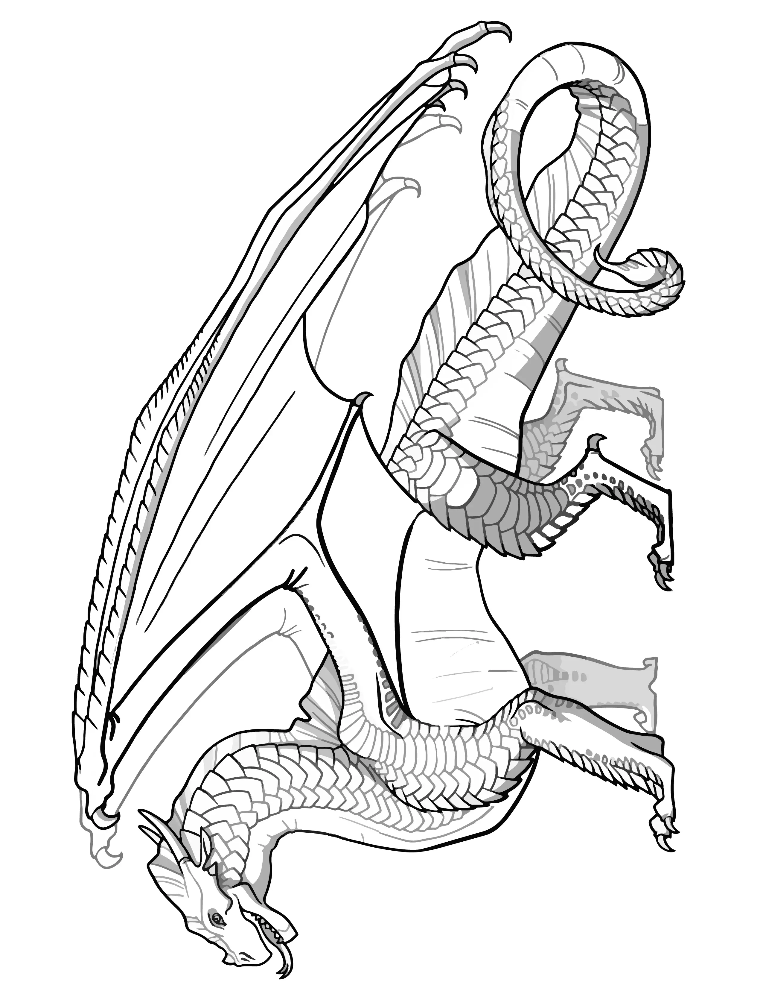 30 Icewing Dragon from Wings of Fire Coloring Page Printable 25