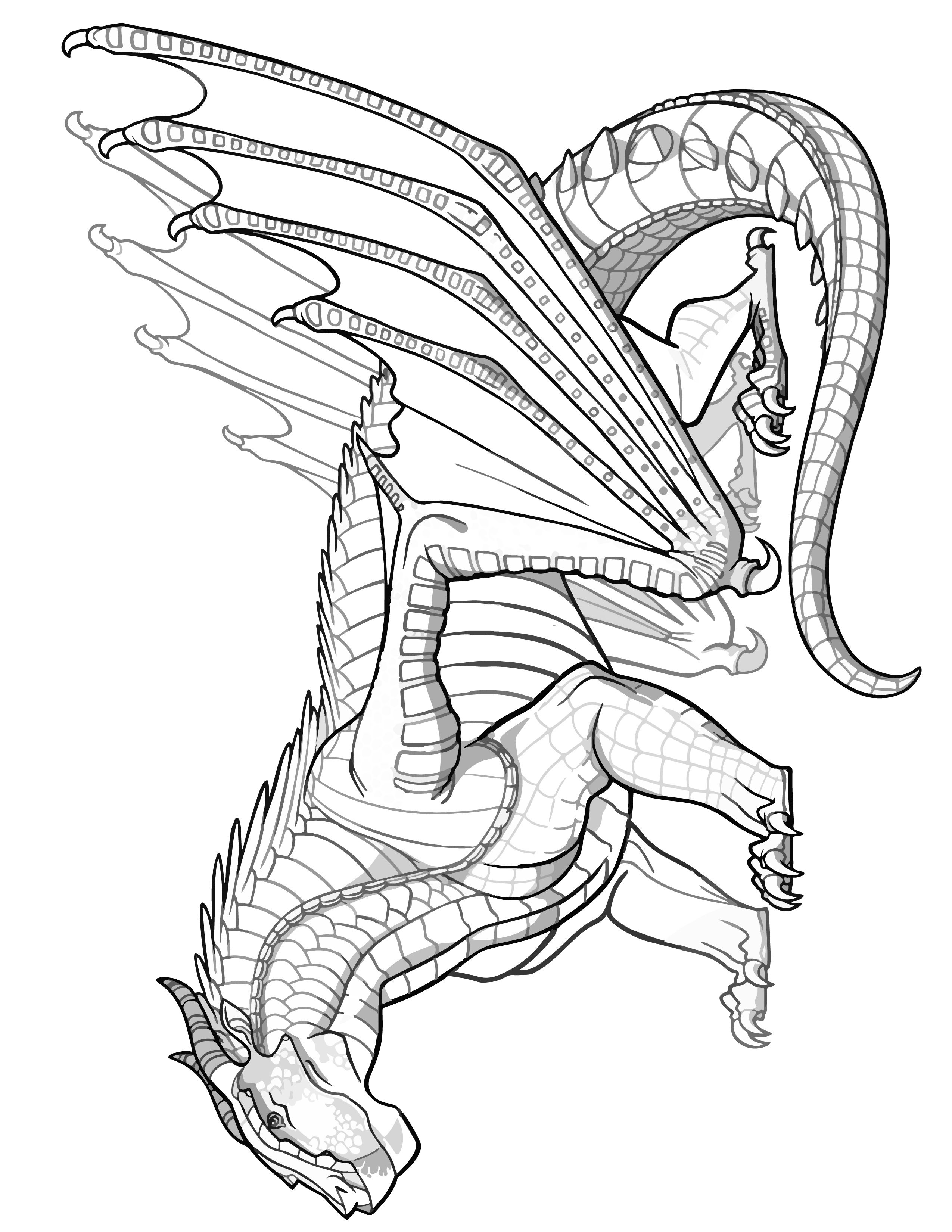 30 Icewing Dragon from Wings of Fire Coloring Page Printable 26