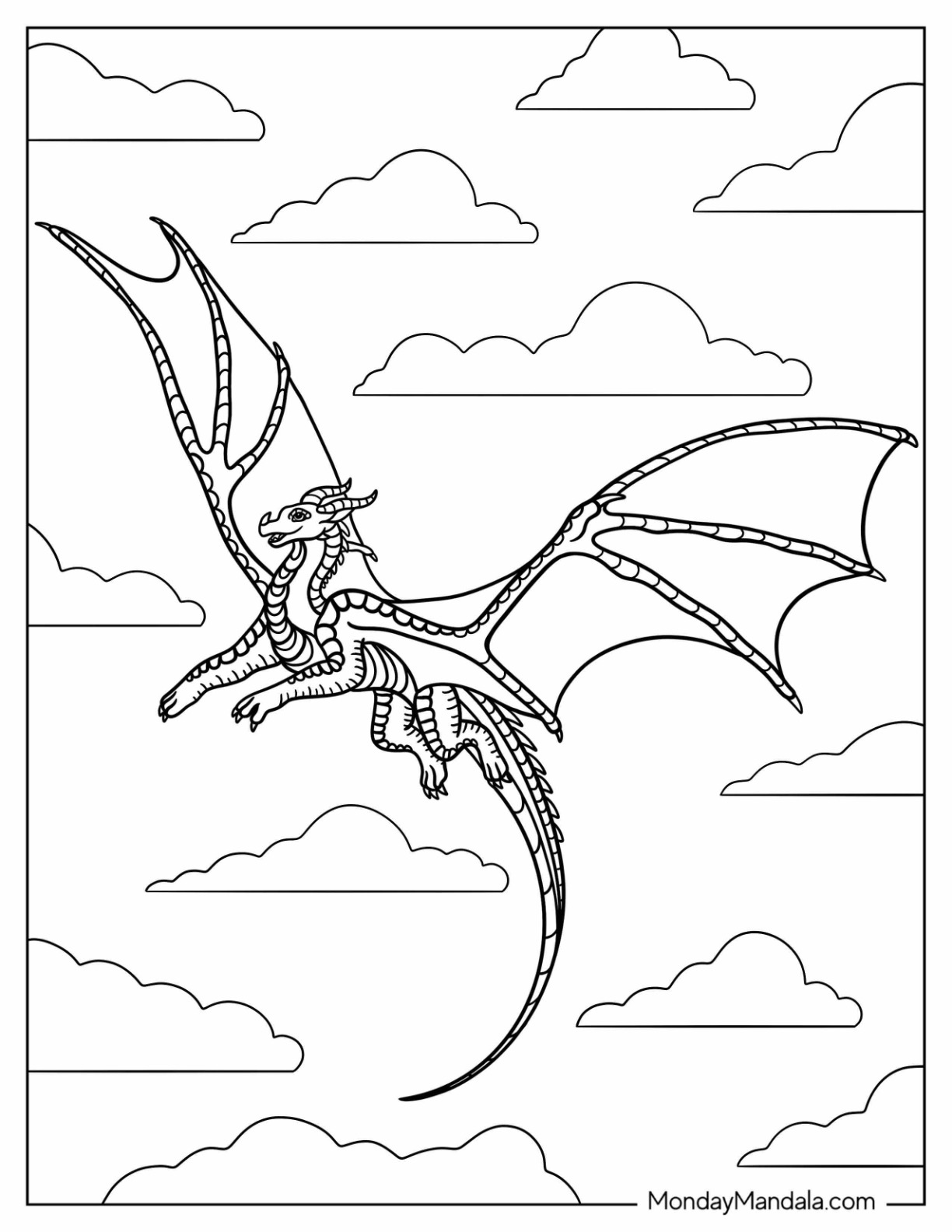 30 Icewing Dragon from Wings of Fire Coloring Page Printable 29