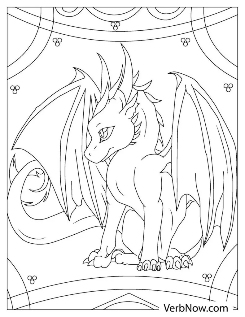 30 Icewing Dragon from Wings of Fire Coloring Page Printable 8