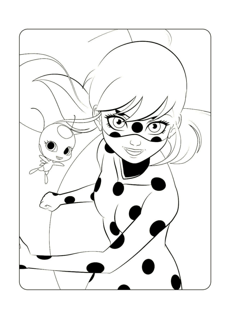 30 Miraculous Ladybug Coloring Pages Printable 15