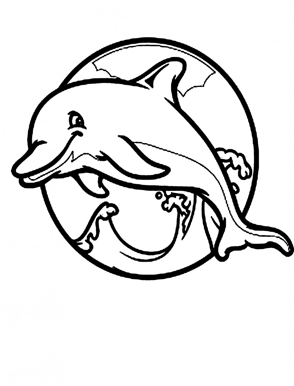 30 Playful Dolphins Coloring Pages Printable 14