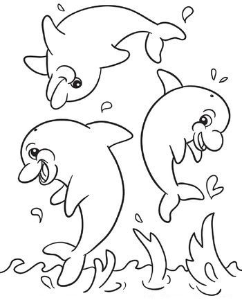 30 Playful Dolphins Coloring Pages Printable 15