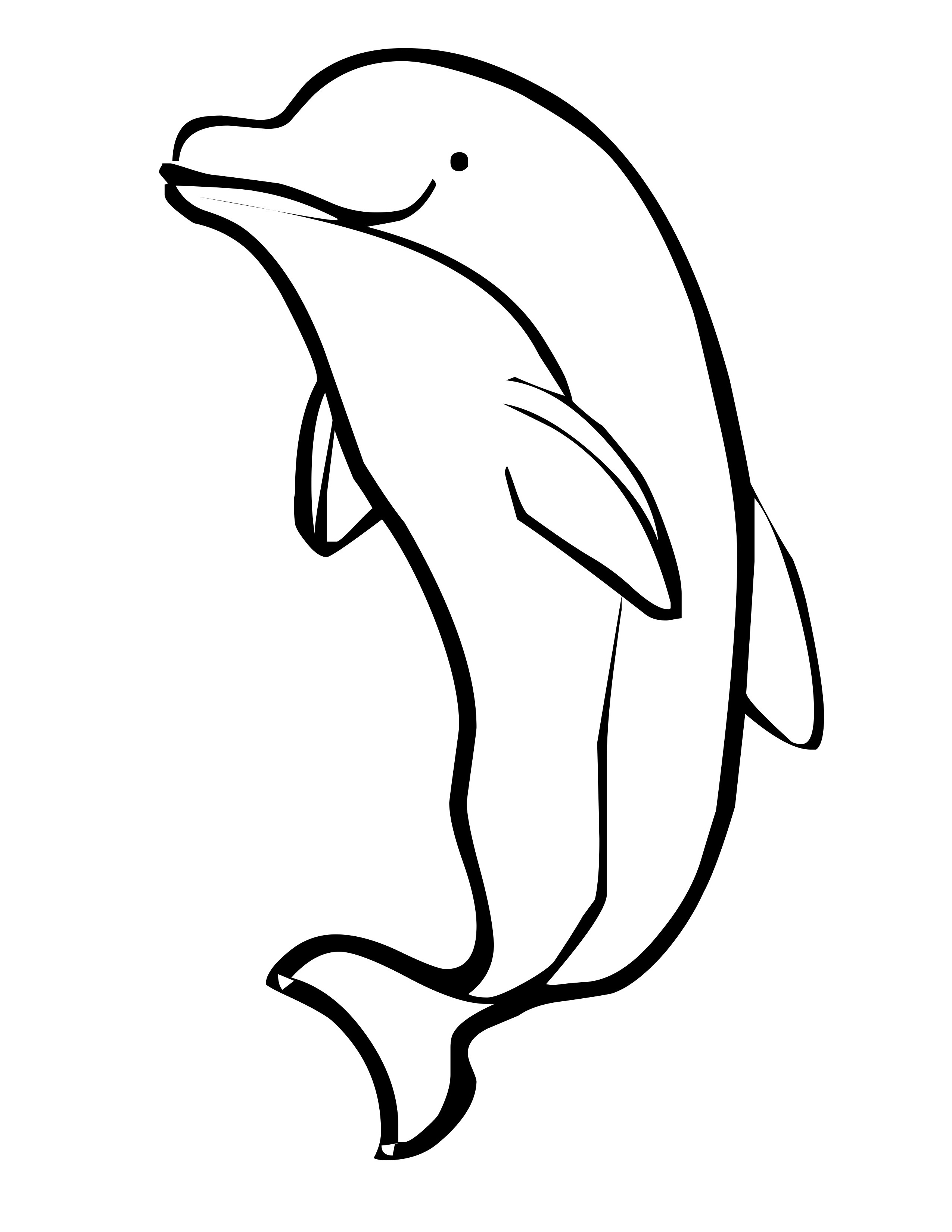 30 Playful Dolphins Coloring Pages Printable 26