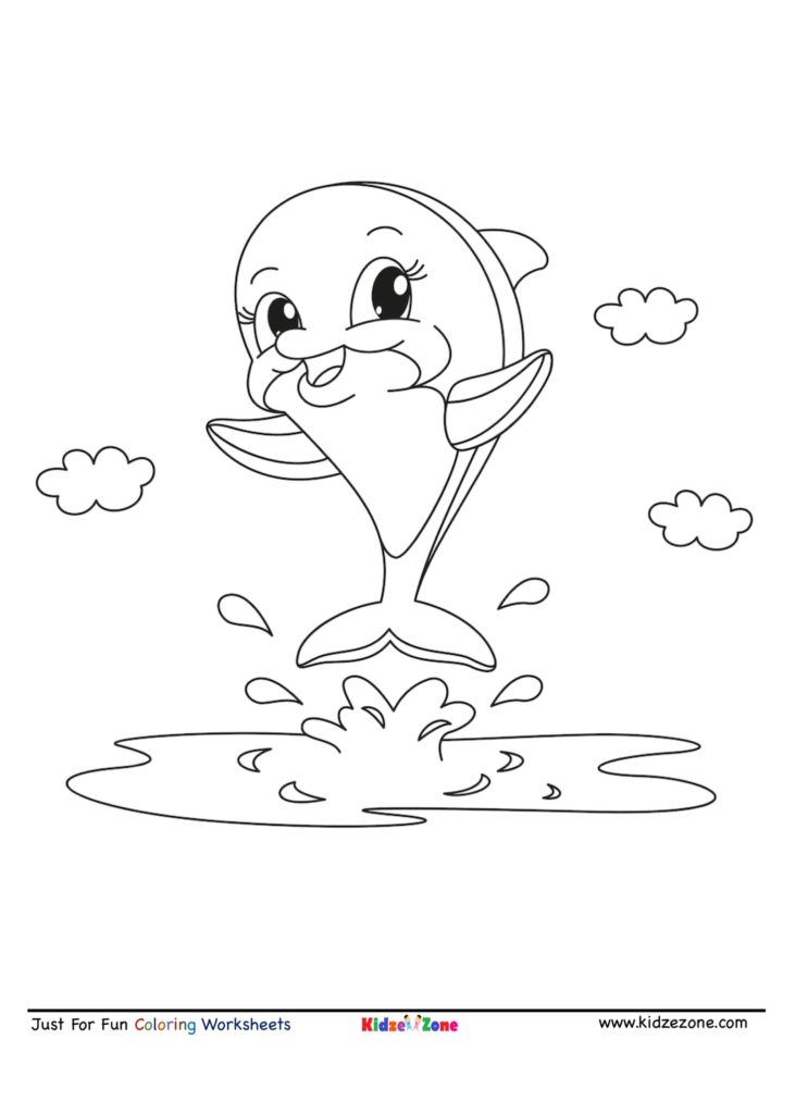 30 Playful Dolphins Coloring Pages Printable 29