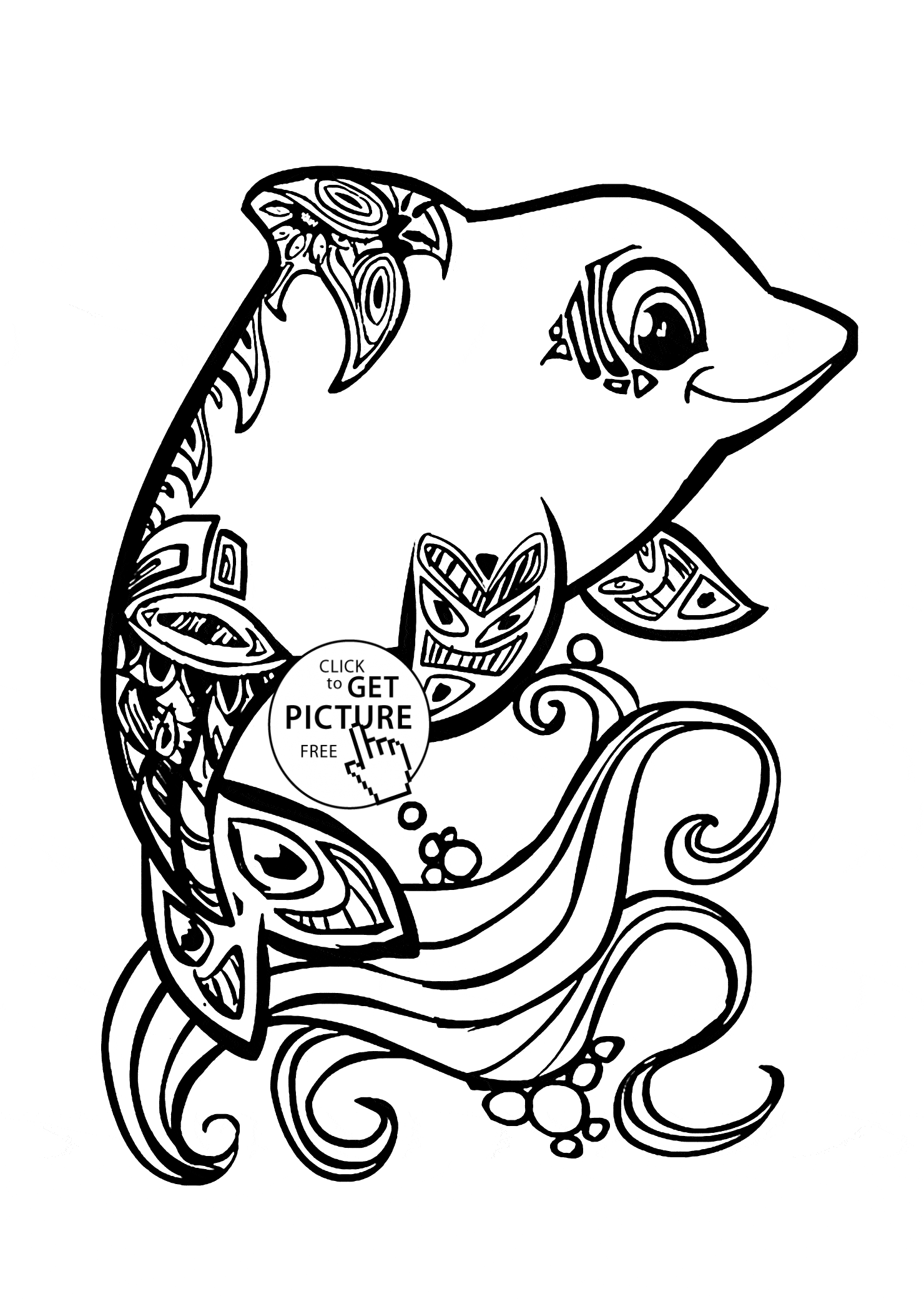 30 Playful Dolphins Coloring Pages Printable 34