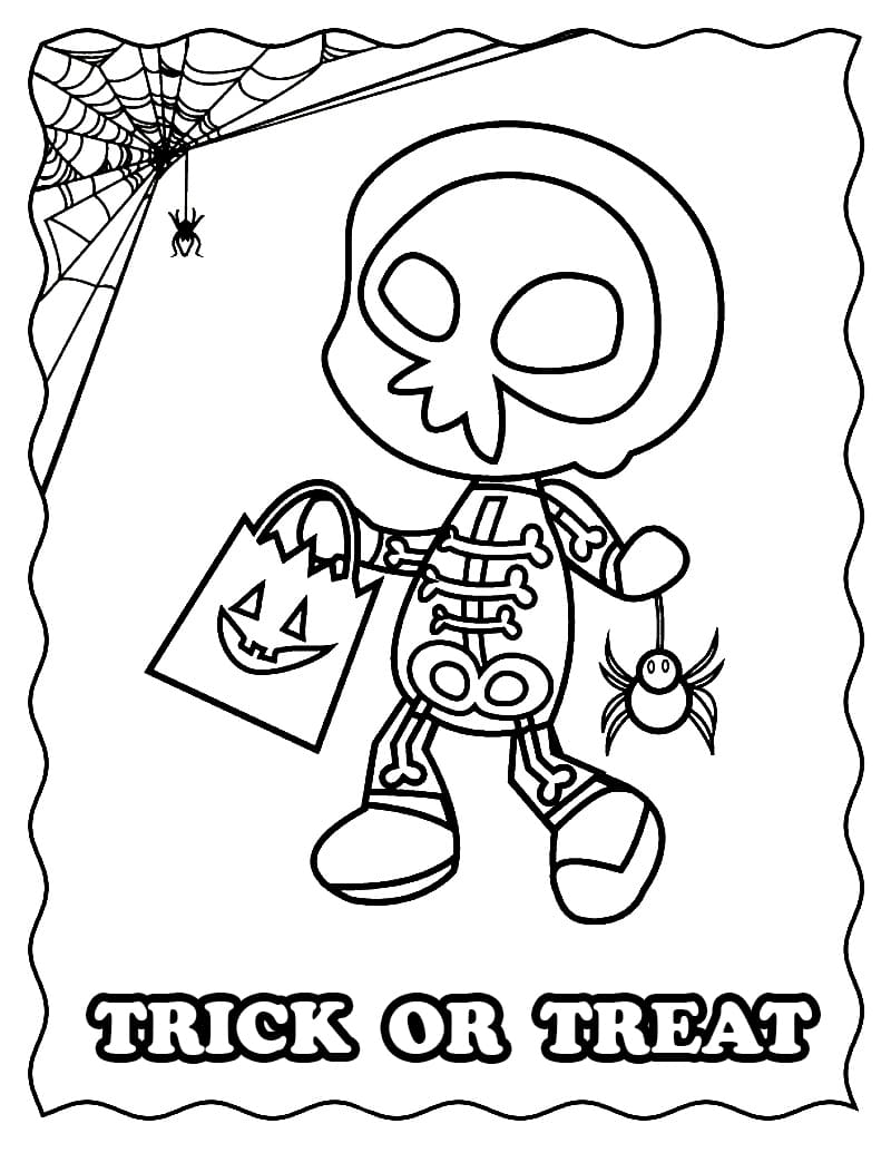 30 Printable Trick or Treat Coloring Pages 1