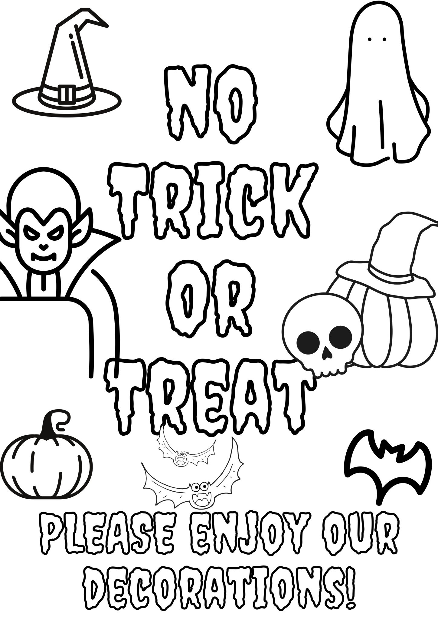 30 Printable Trick or Treat Coloring Pages 15