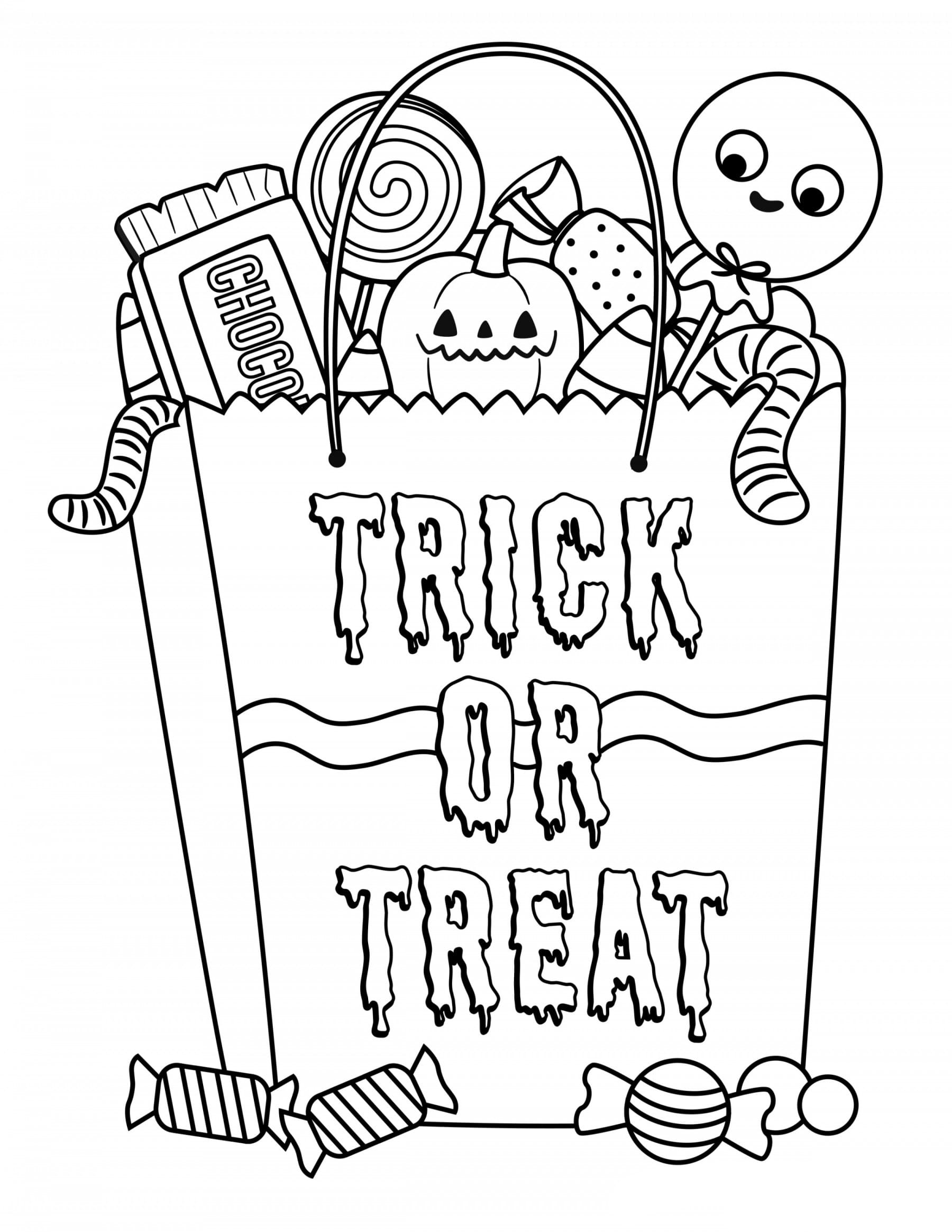 30 Printable Trick or Treat Coloring Pages 2