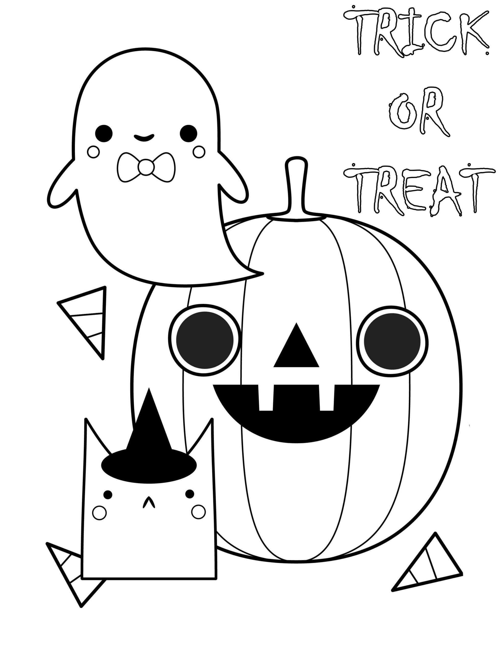 30 Printable Trick or Treat Coloring Pages 22