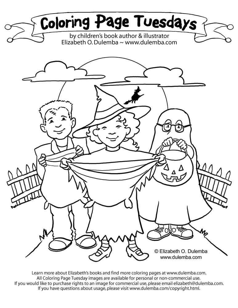 30 Printable Trick or Treat Coloring Pages 29