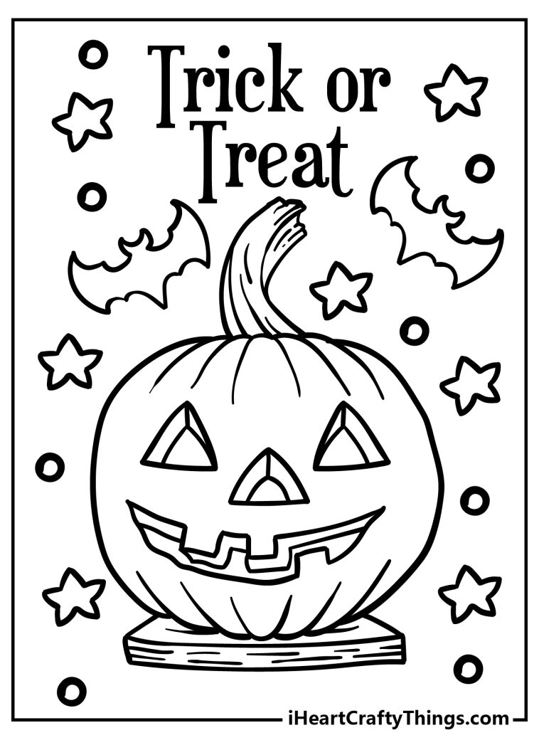 30 Printable Trick or Treat Coloring Pages 34