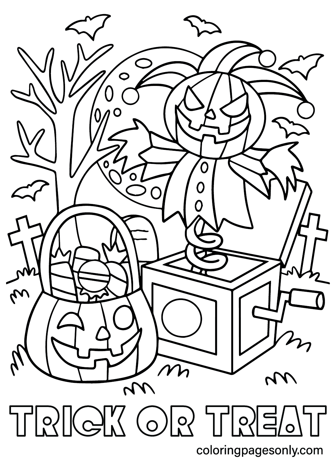 30 Printable Trick or Treat Coloring Pages 35