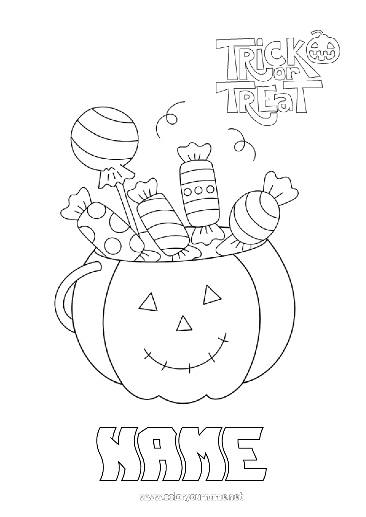 30 Printable Trick or Treat Coloring Pages 5