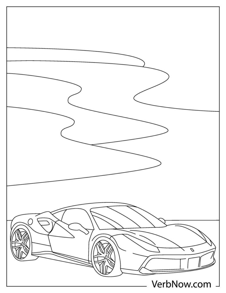 30 Sleek Ferrari Coloring Pages Printable 1