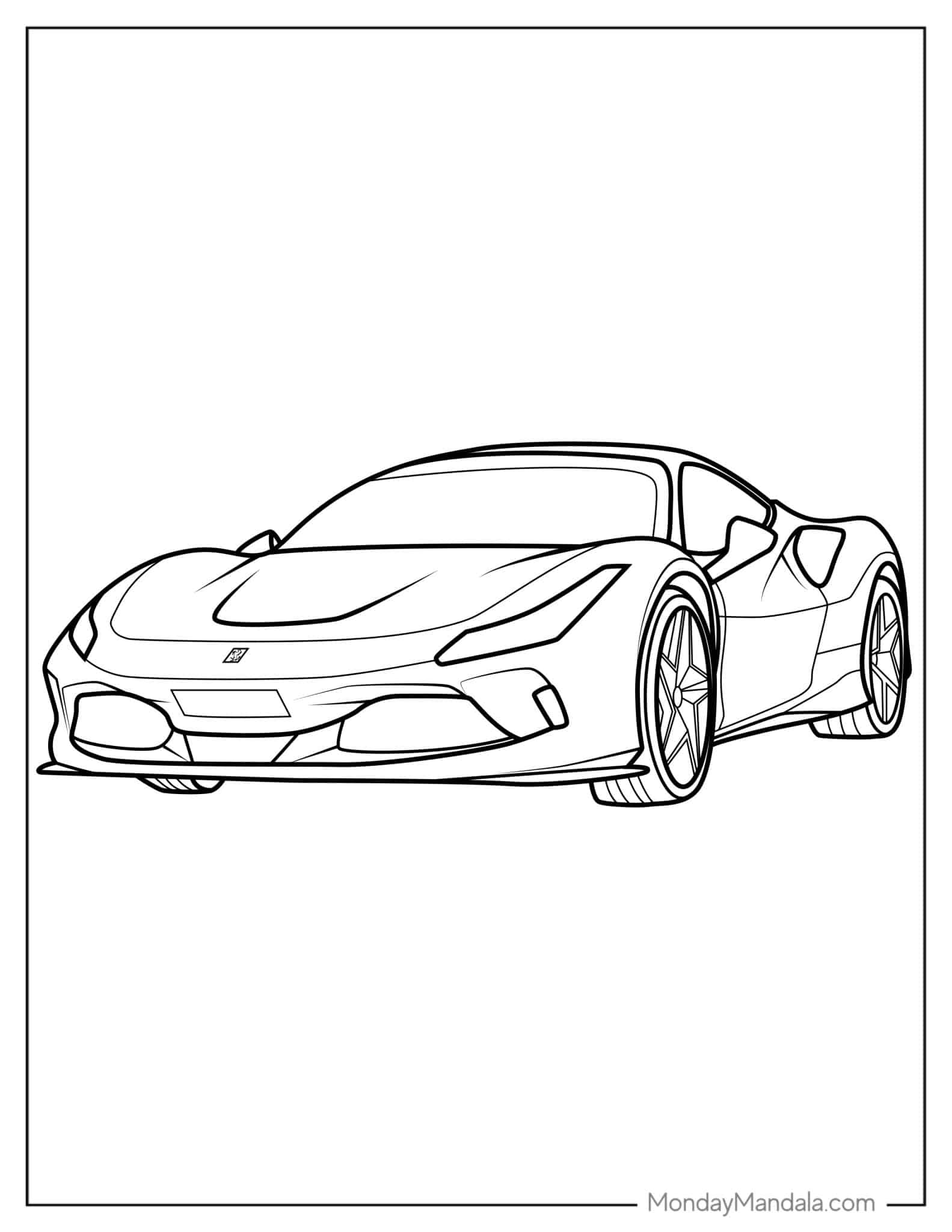 30 Sleek Ferrari Coloring Pages Printable 27