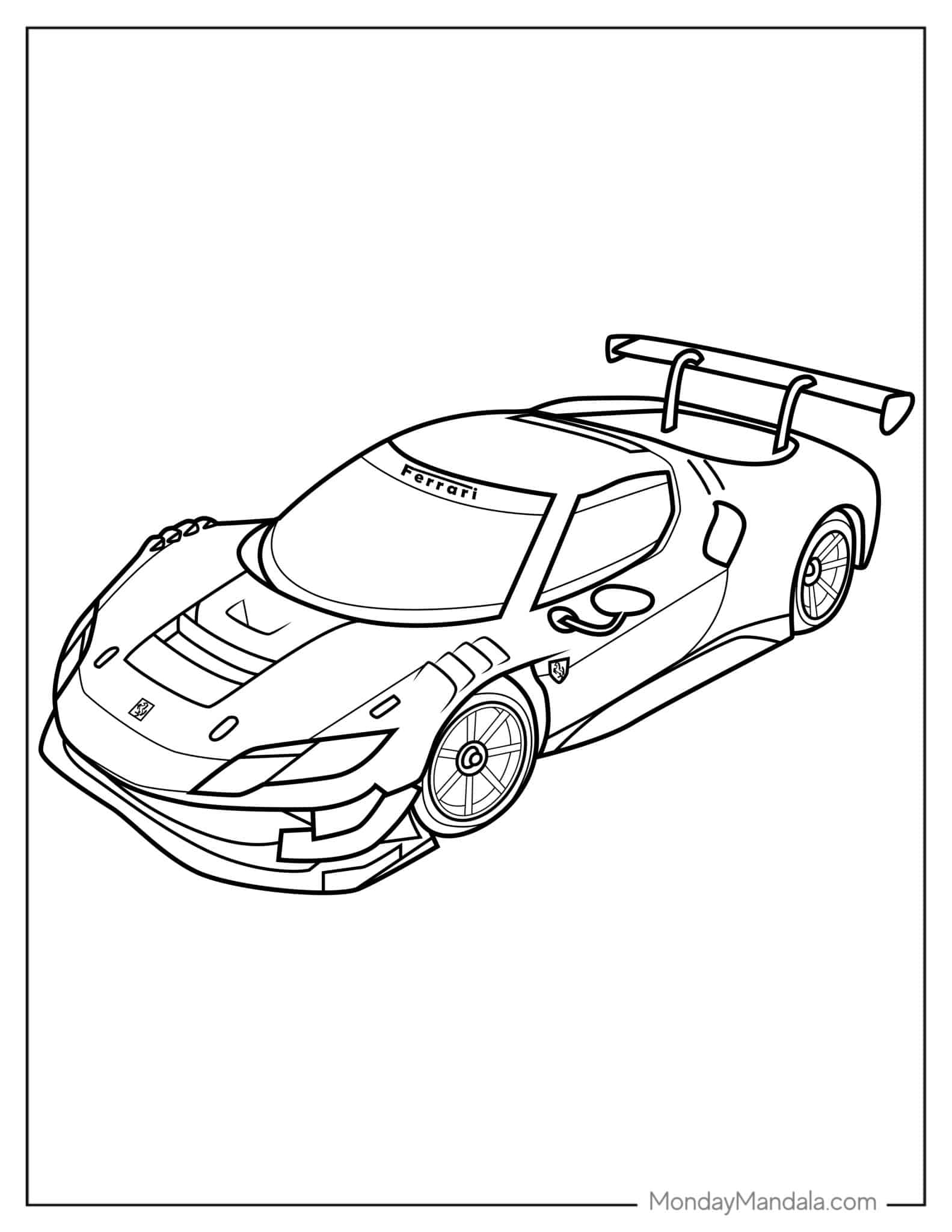 30 Sleek Ferrari Coloring Pages Printable 28