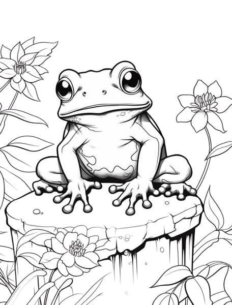 30 Small Frog Coloring Pages Printable 30