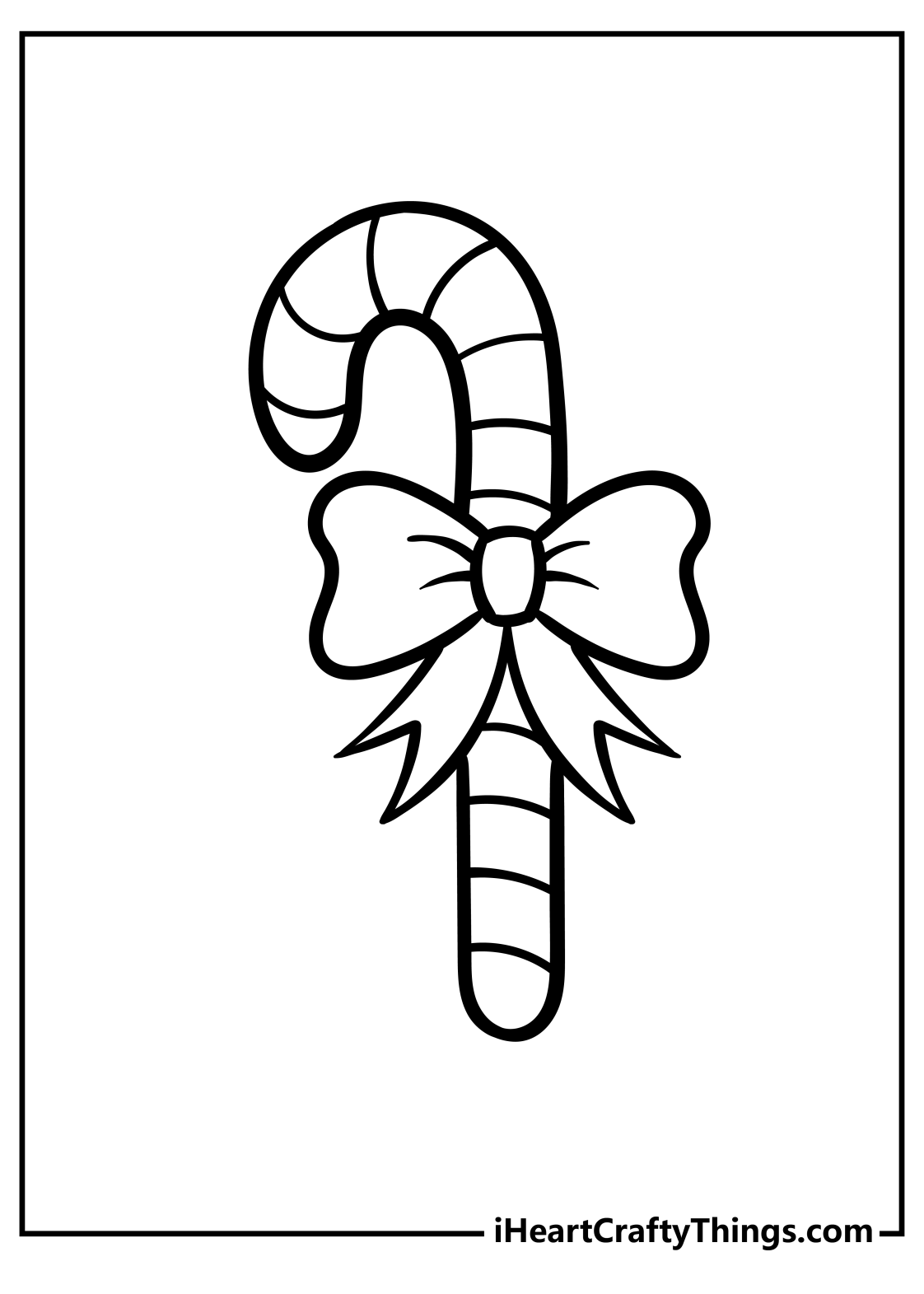 30 Sweet Candy Cane Coloring Pages for Kids Printable 10